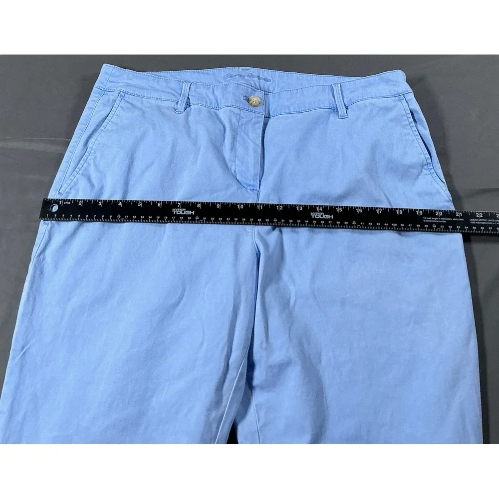 Tommy Bahama Boracay Light Blue Cropped Chino Pants Womens 16 Stretch Cotton